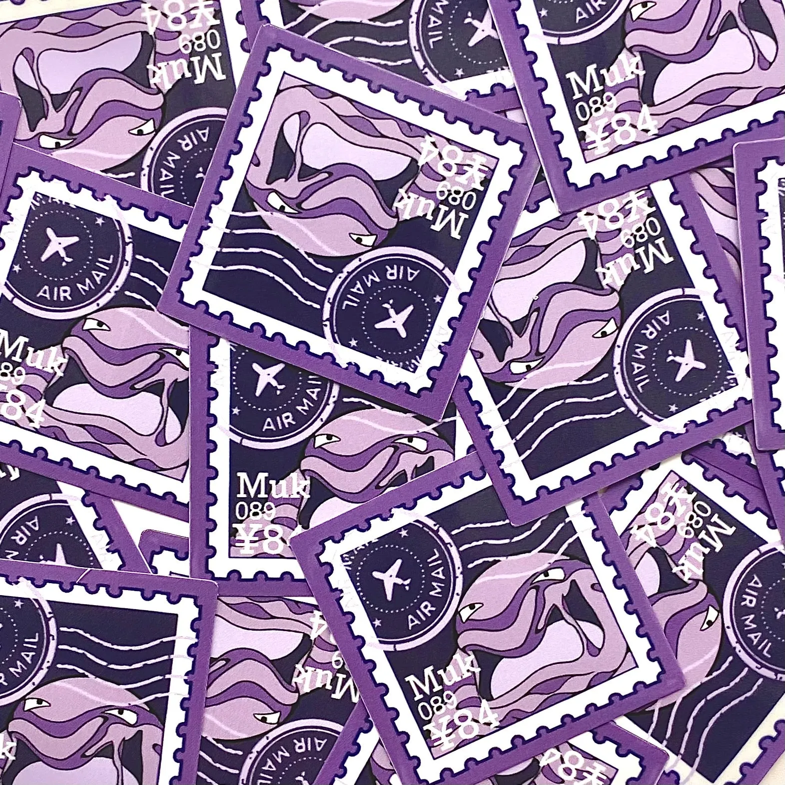 Poison Type Pokepal Stamps (mockups) vinyl  sticker pack
