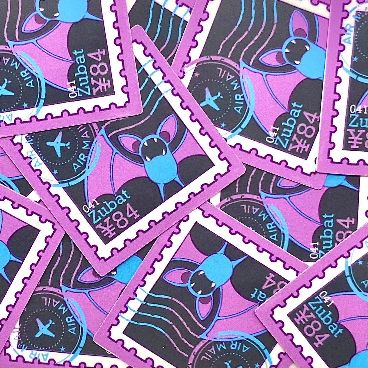 Poison Type Pokepal Stamps (mockups) vinyl  sticker pack