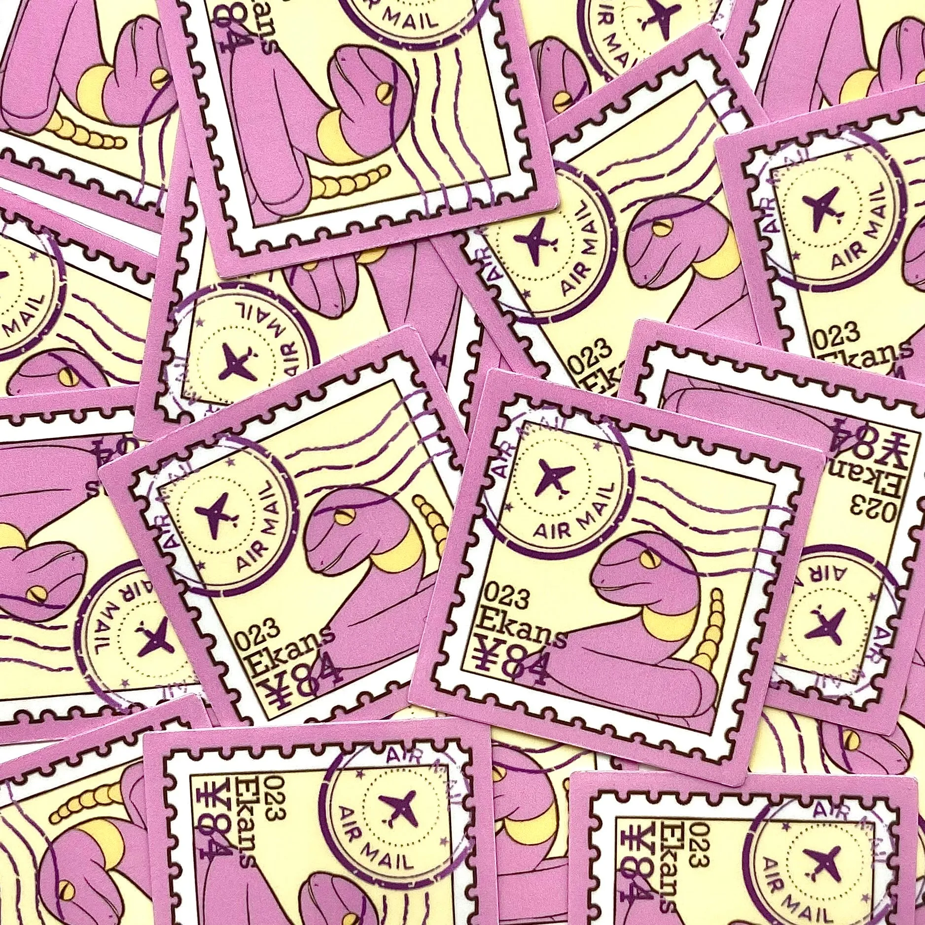 Poison Type Pokepal Stamps (mockups) vinyl  sticker pack