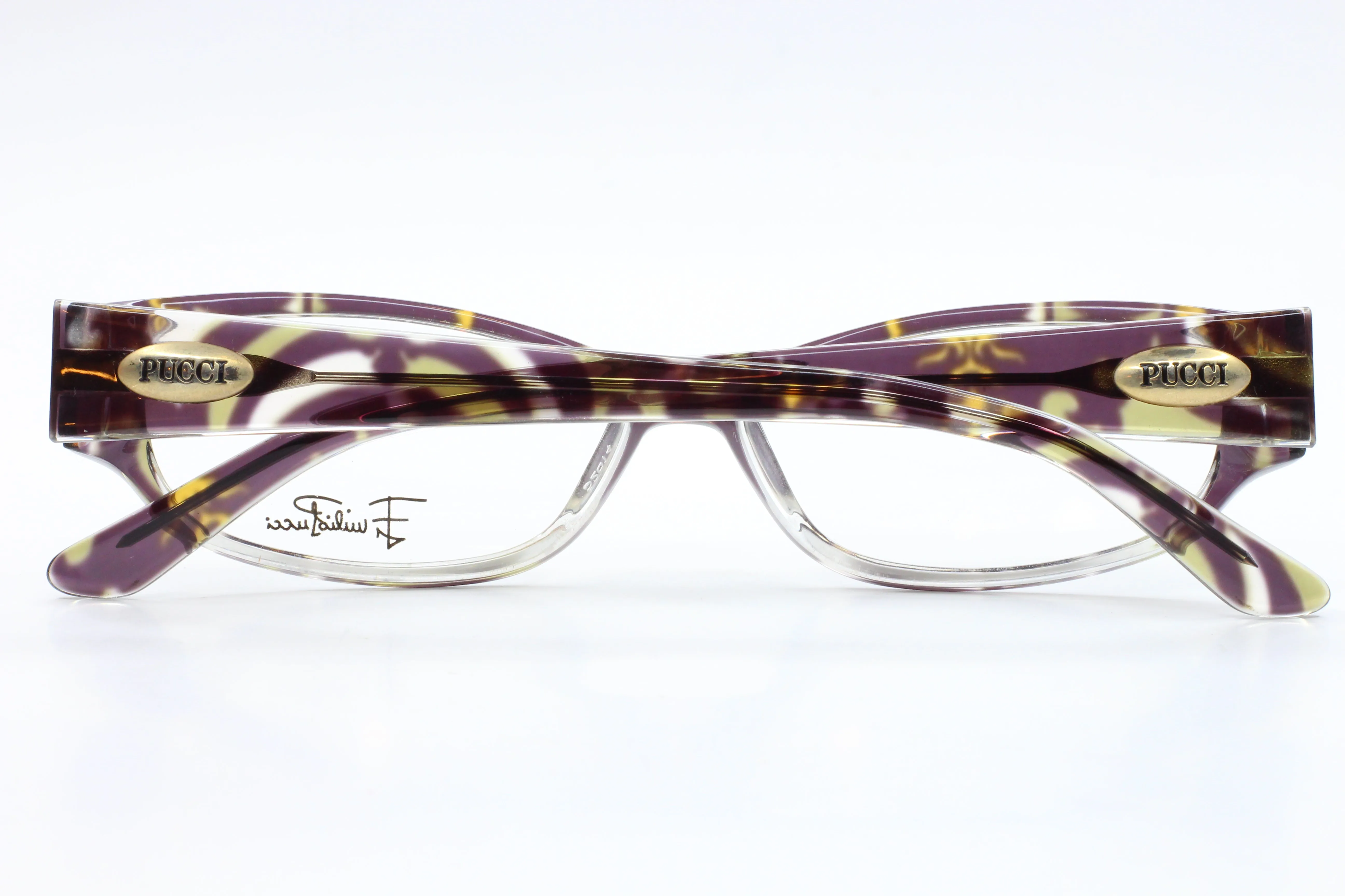 PUCCI EP2638 970 Crystal/Multi Full Rim Acetate Italy Eyeglasses
