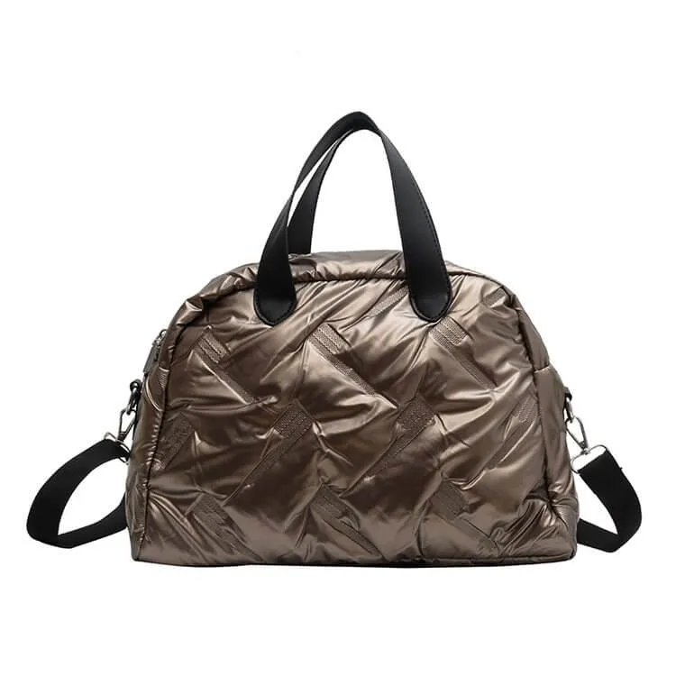 Puffer Shoulder Duffle Bag-Showtown