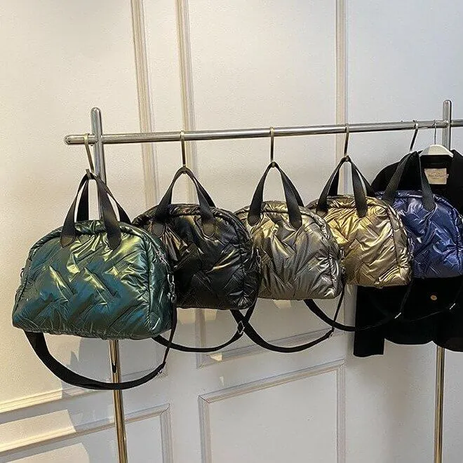 Puffer Shoulder Duffle Bag-Showtown