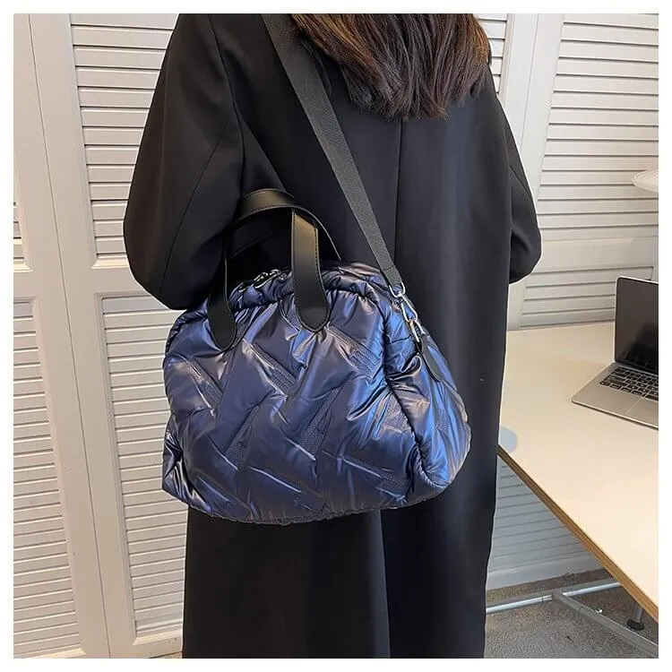 Puffer Shoulder Duffle Bag-Showtown