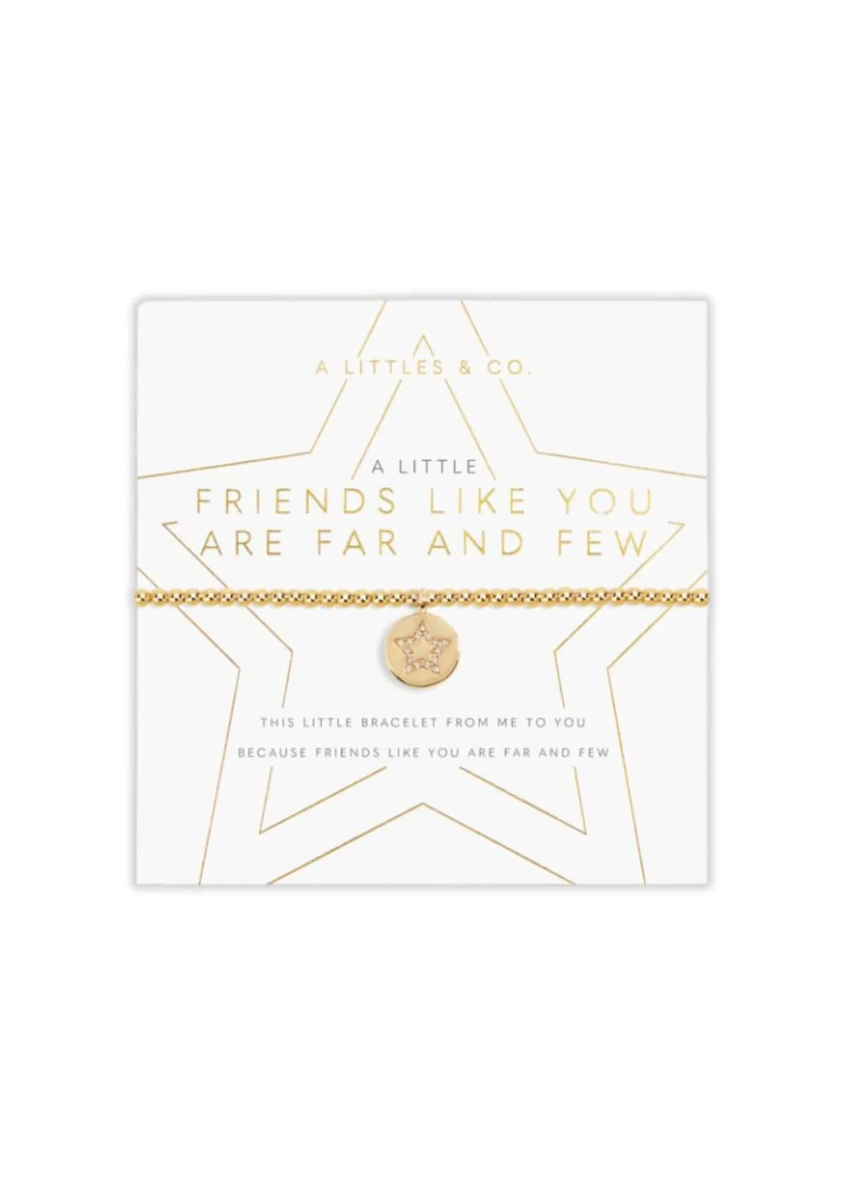 "Friends Like You Are Far And Few" Gold Bracelet