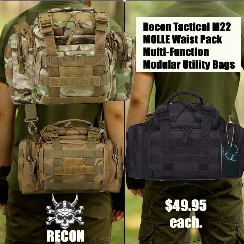 Recon Tactical M22 MOLLE Waist Pack | Multi-Function Modular Utility Bag