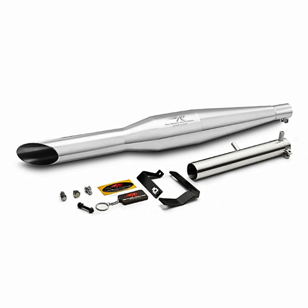 Redrooster Rumbler Pro Polish Exhaust For Classic 350 Reborn, Meteor 350, Royal Enfield