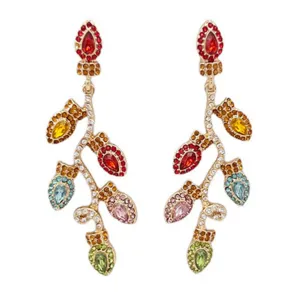 Rhinestone Gleaming Lights Earrings