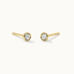Round Cluster Small Diamond Earrings