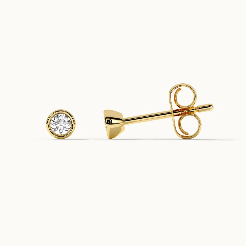 Round Cluster Small Diamond Earrings