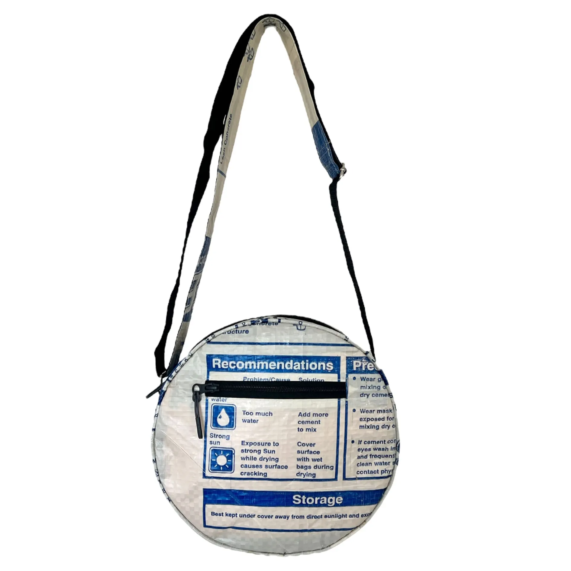 Round crossbody handbag with eagle