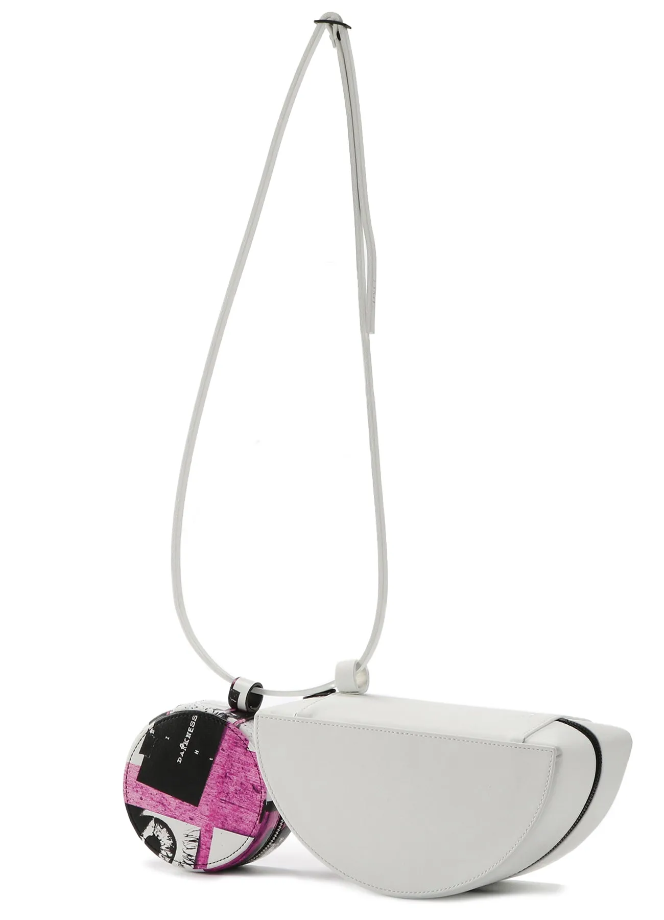 Rubber Touch Leather B Semi Circle Bag