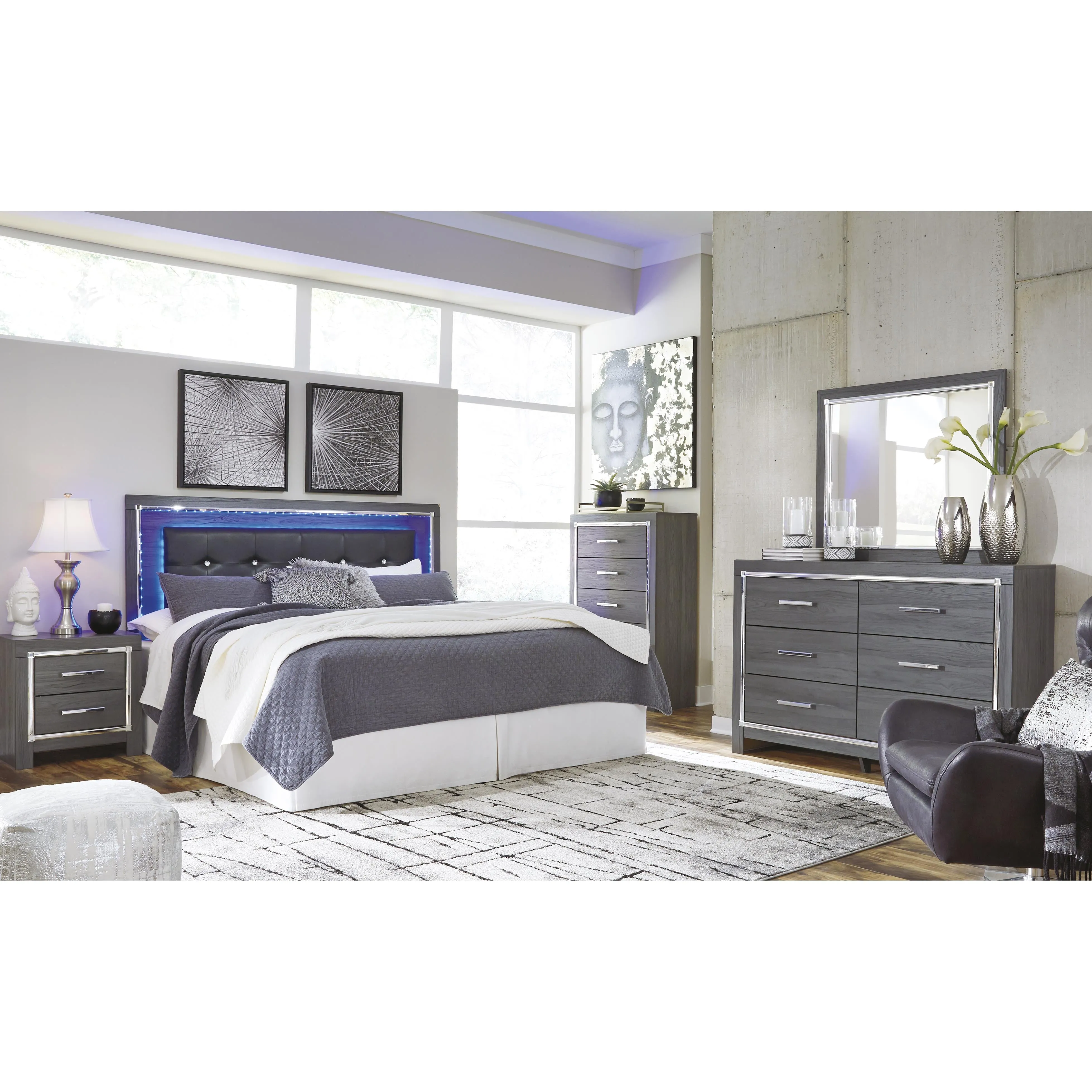 Signature Design by Ashley Lodanna B214-58 King/California King Upholstered Panel Headboard