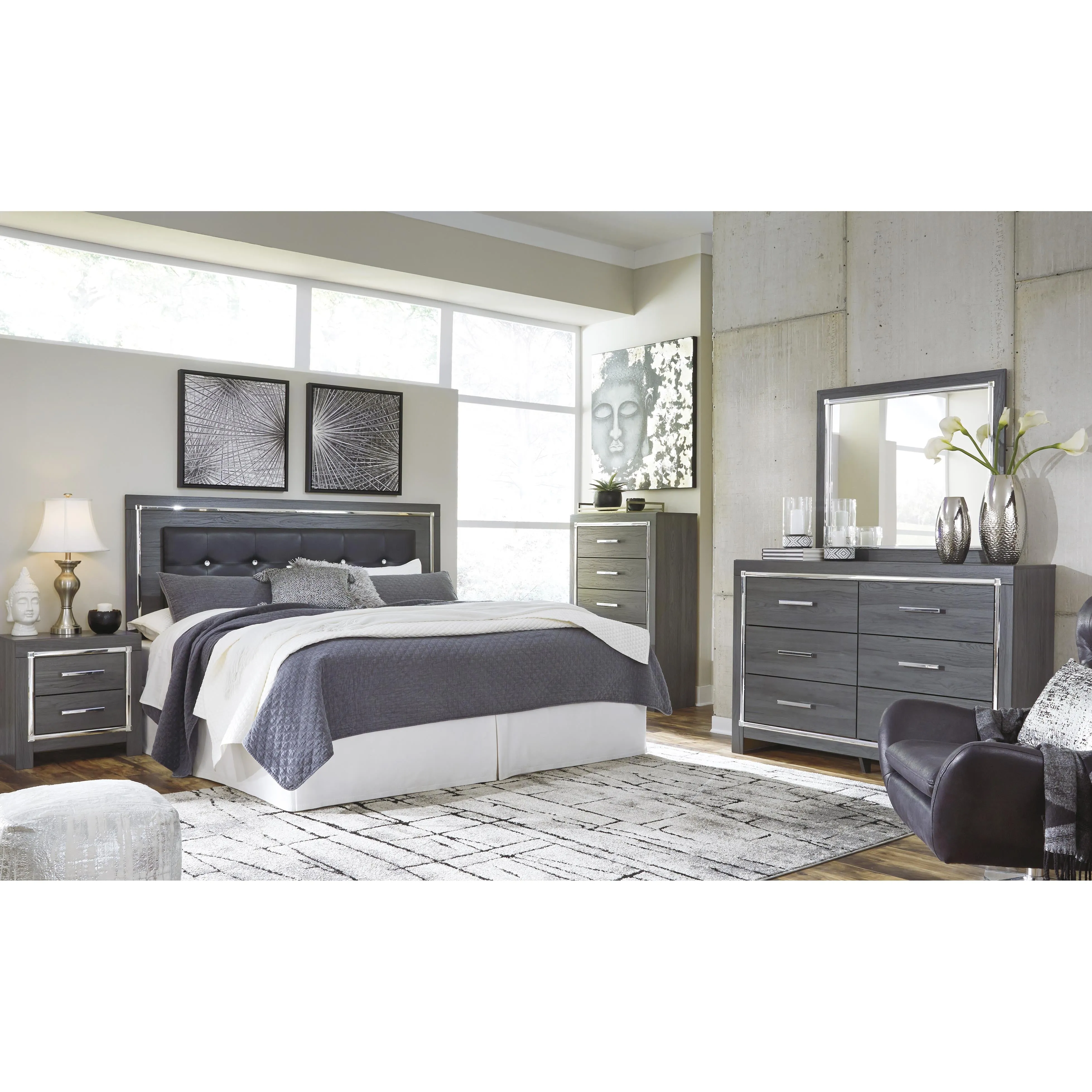 Signature Design by Ashley Lodanna B214-58 King/California King Upholstered Panel Headboard