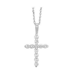 Silver (SLV 995) Cubic Zirconia Pendant -  1/5 ctw