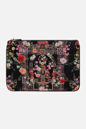 SMALL CANVAS CLUTCH ADORNED IN ALEXANDRIA