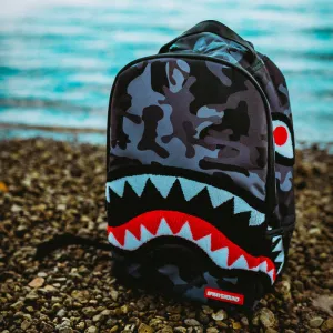 Sprayground Chenille Black Camo Shark Backpack