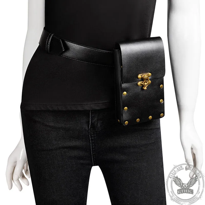 Steampunk PU Leather Waist Bag