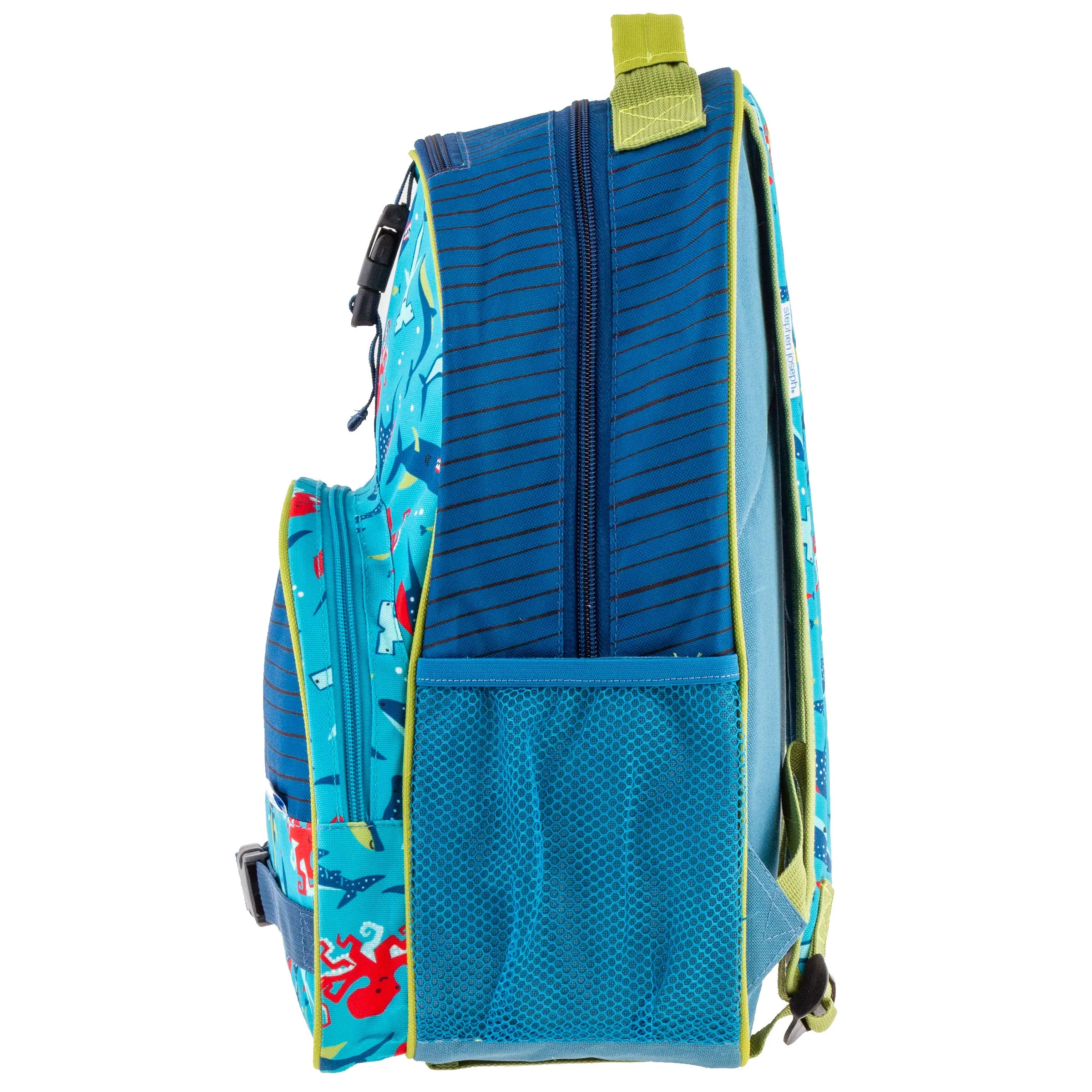 Stephen Joseph All Over Print Backpack, Blue Shark