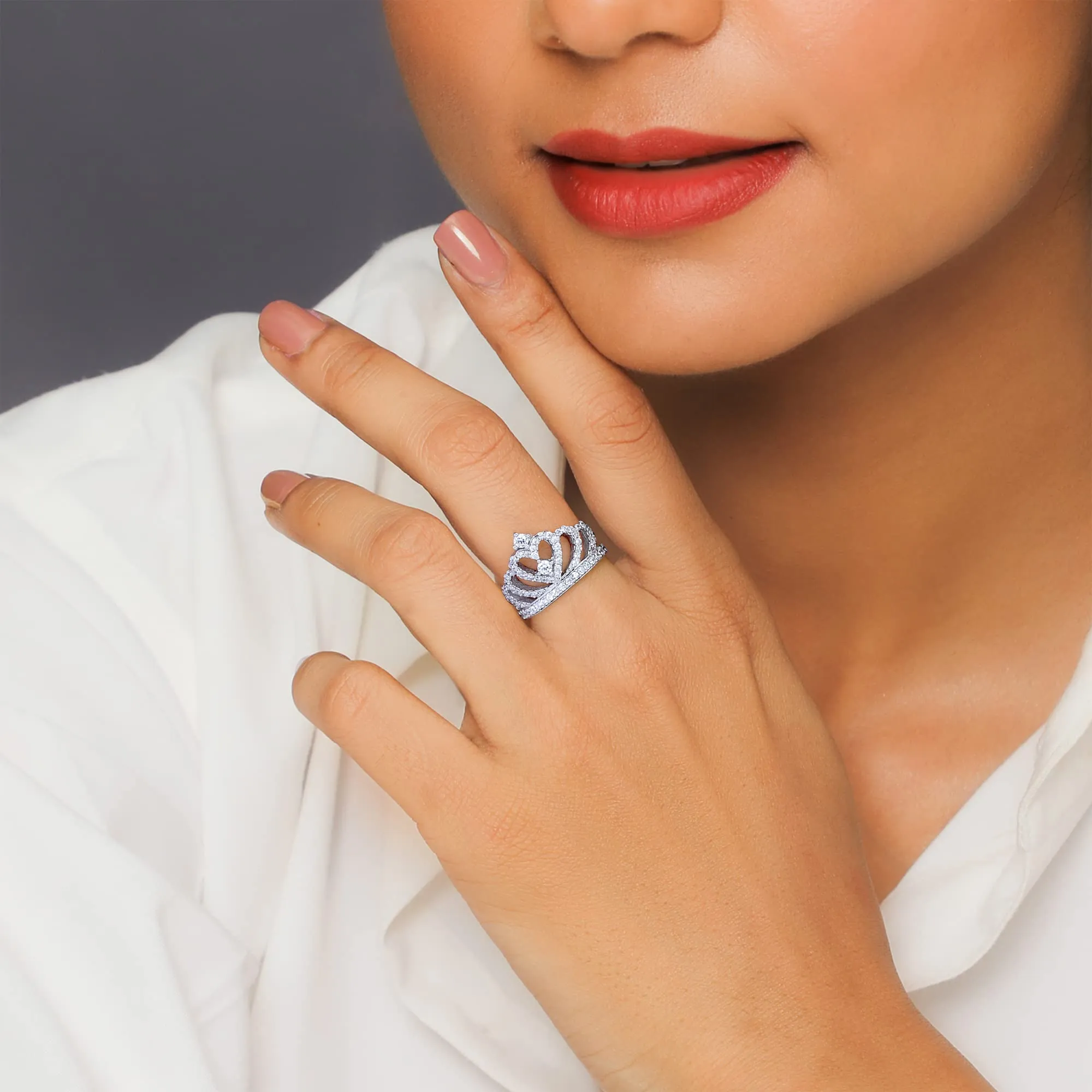 Sterling Silver Hypoallergenic Silver Dazzling Princess Diaries Ring