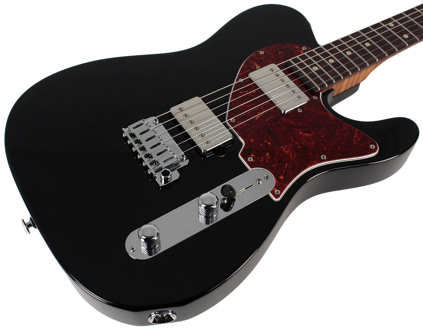 Suhr Select Classic T HH Guitar, Roasted Flamed Neck, Black, Rosewood