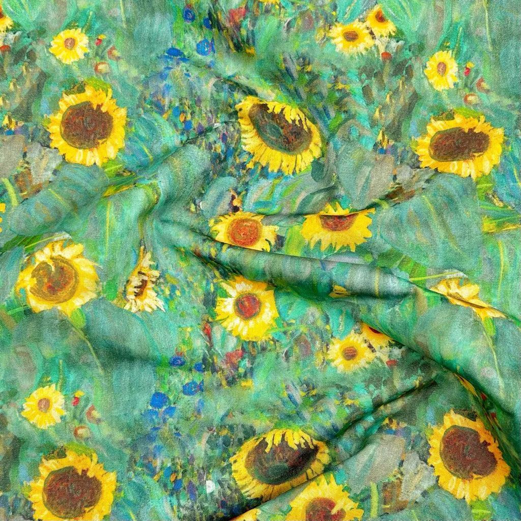 Sunflowers Water Resistant Fabric