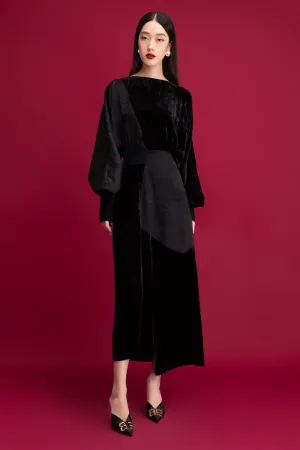 Tala Straight Long Sleeved Velvet Top