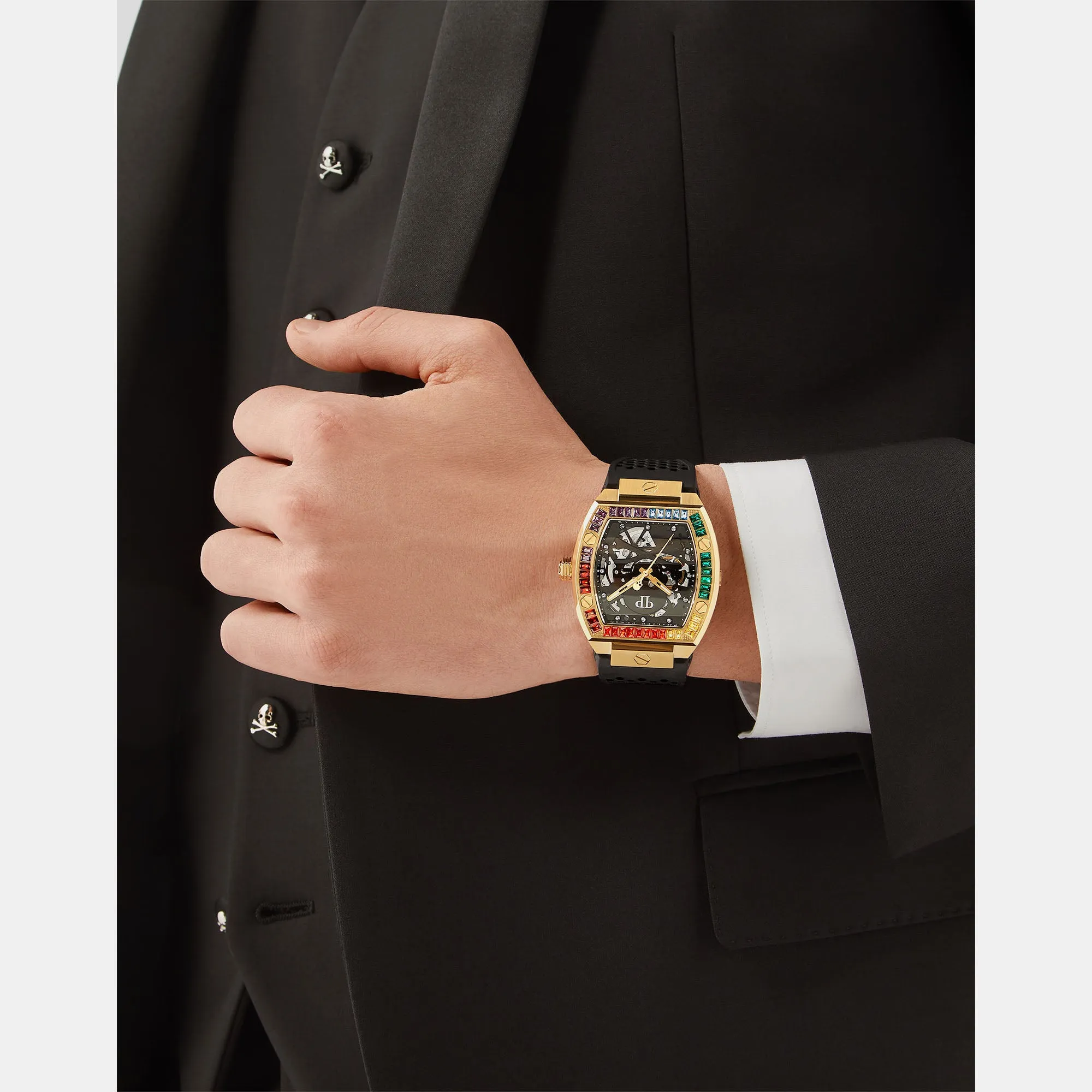 The $Keleton Men's Black Automatic Silicon Watch PWBAA1623