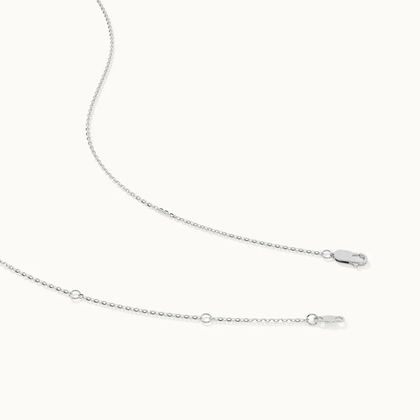 Three Stone Pave Diamond Bar Necklace