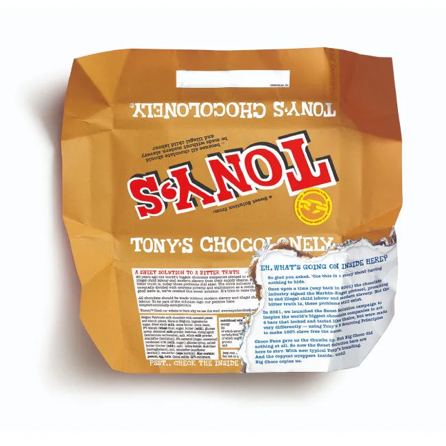 Tony's Chocolonely - Big Chocolate Bars - Milk Caramel Biscuit
