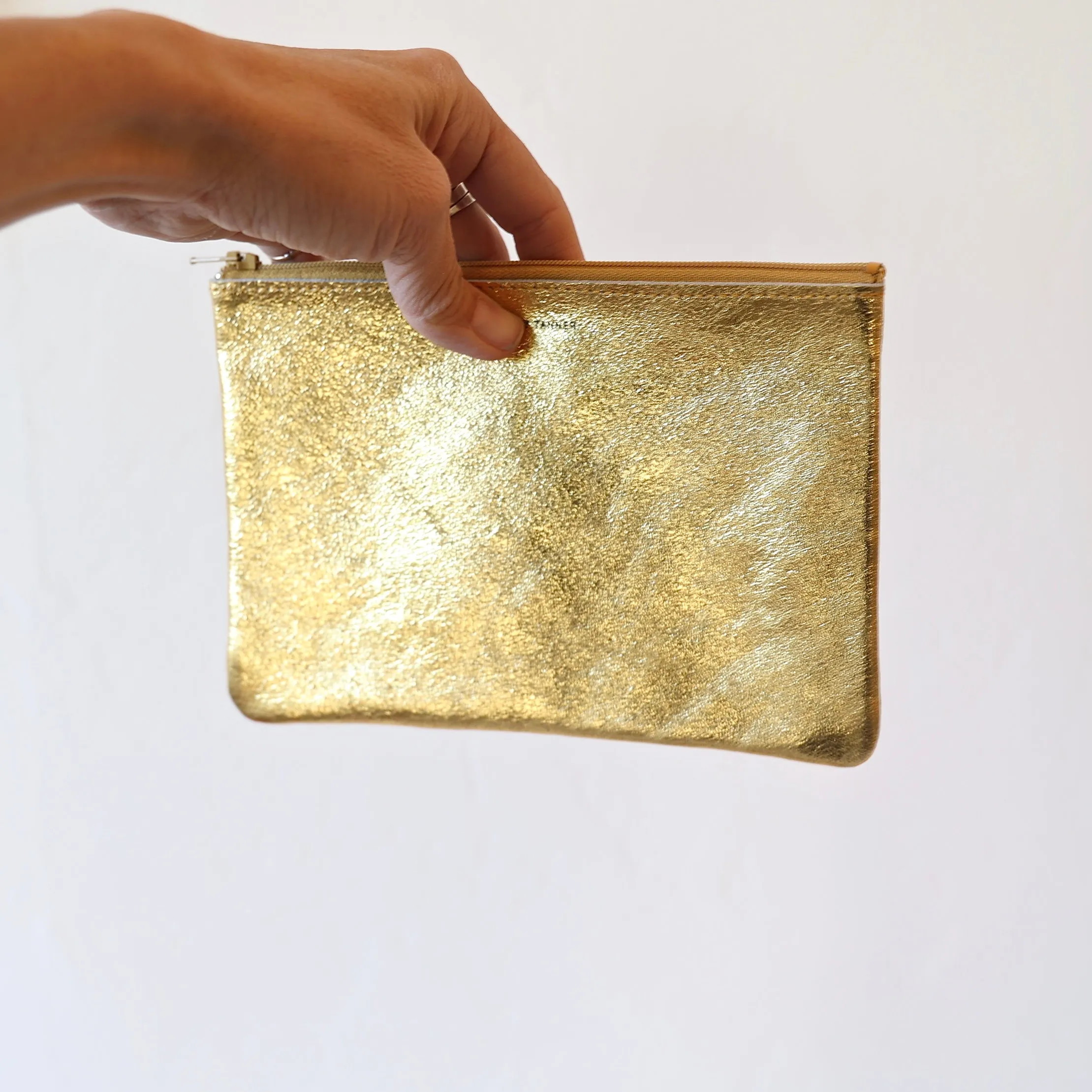 Tracey Tanner Medium Leather Zip Pouch - 6 Colors