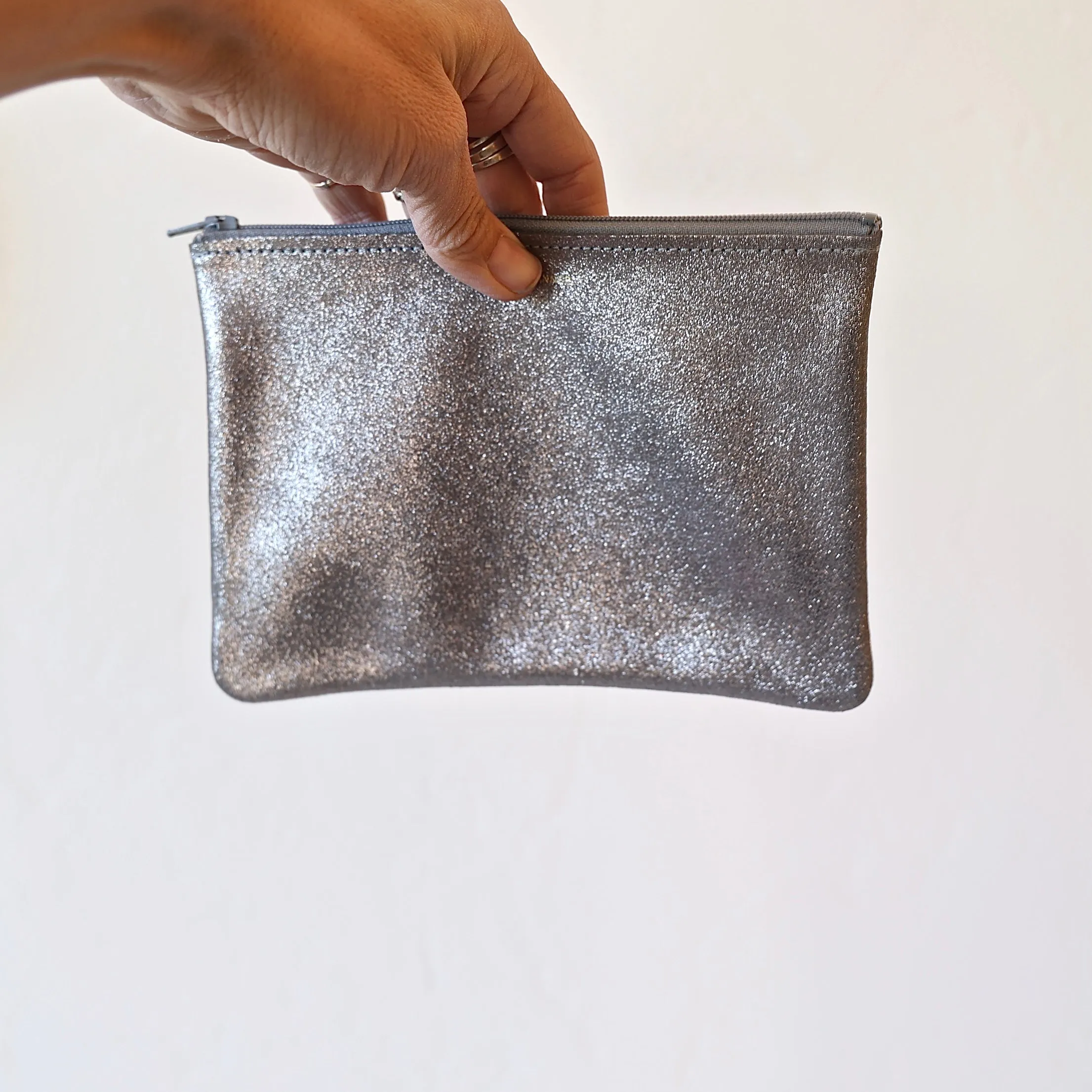 Tracey Tanner Medium Leather Zip Pouch - 6 Colors