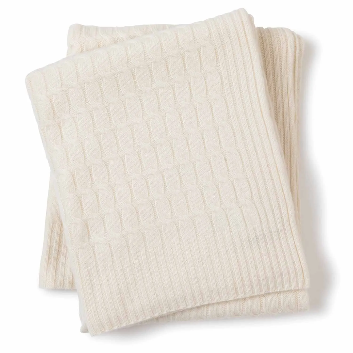 Veneto Cable Knit Cashmere Throw