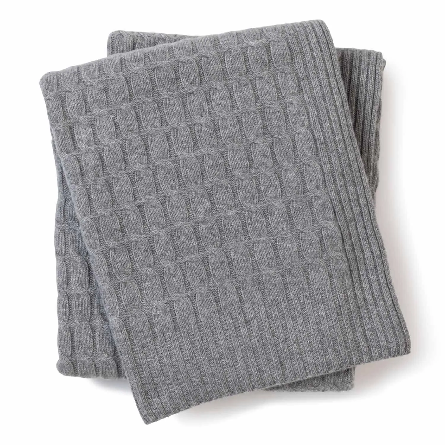 Veneto Cable Knit Cashmere Throw