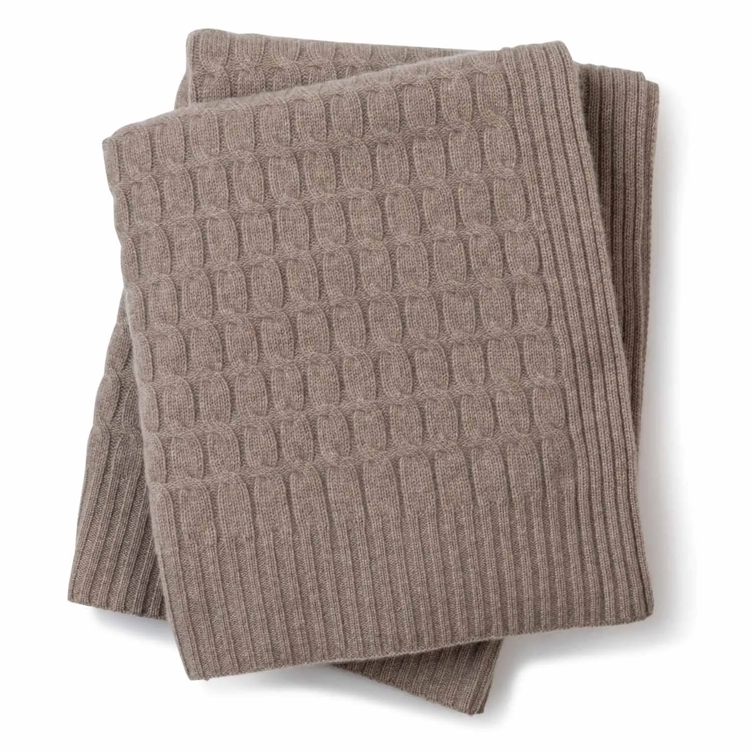 Veneto Cable Knit Cashmere Throw