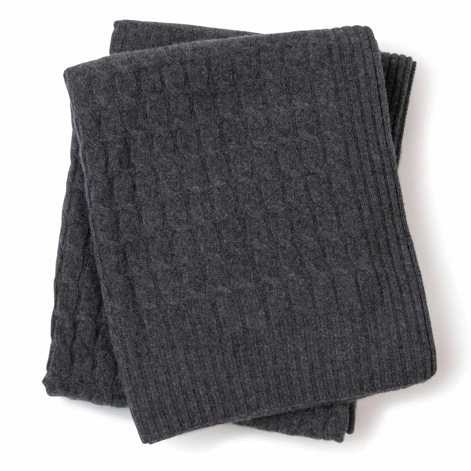 Veneto Cable Knit Cashmere Throw
