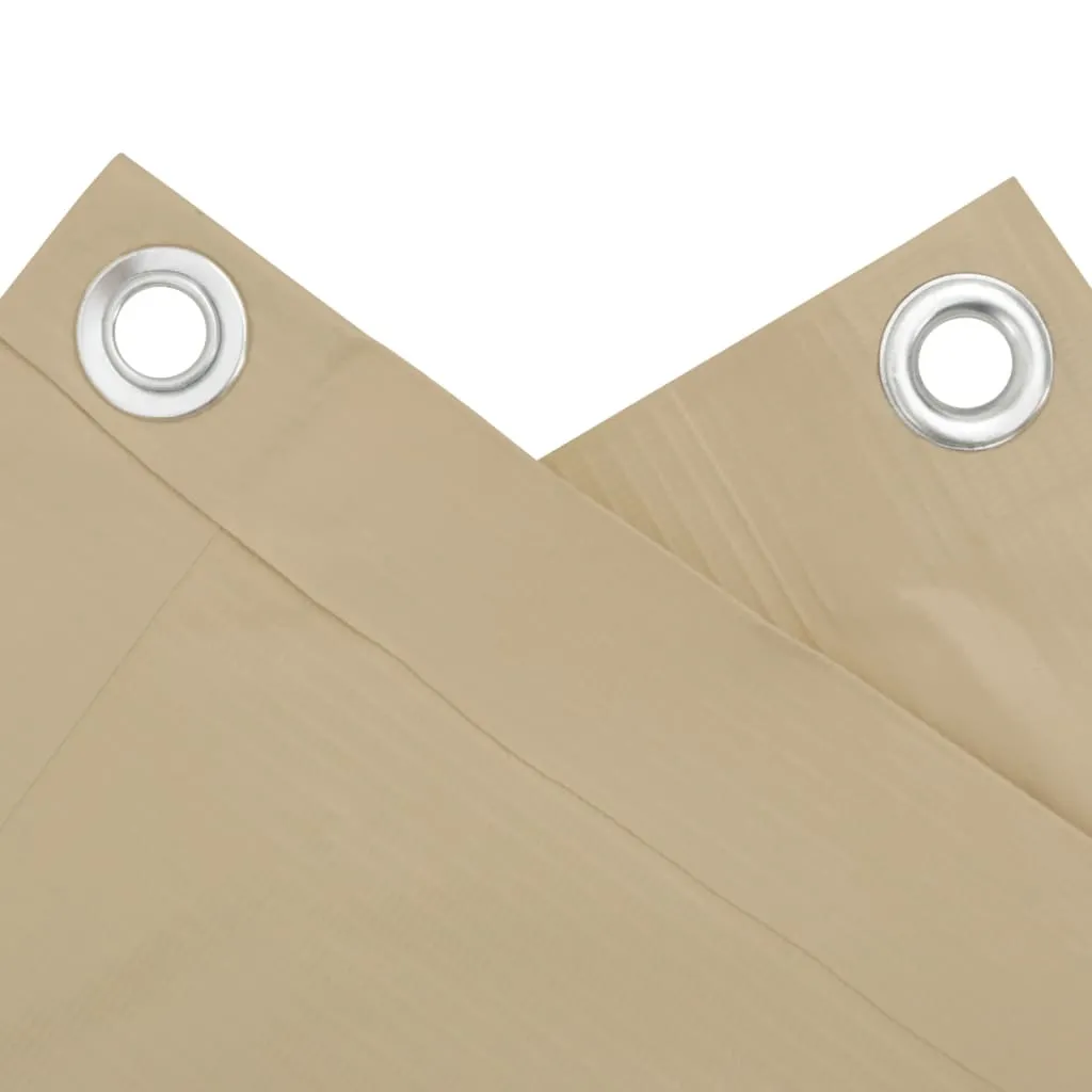 vidaXL Balcony Screen Beige 75x500 cm Oxford Fabric