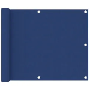 vidaXL Balcony Screen Blue 75x300 cm Oxford Fabric