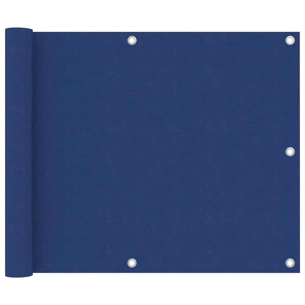 vidaXL Balcony Screen Blue 75x400 cm Oxford Fabric