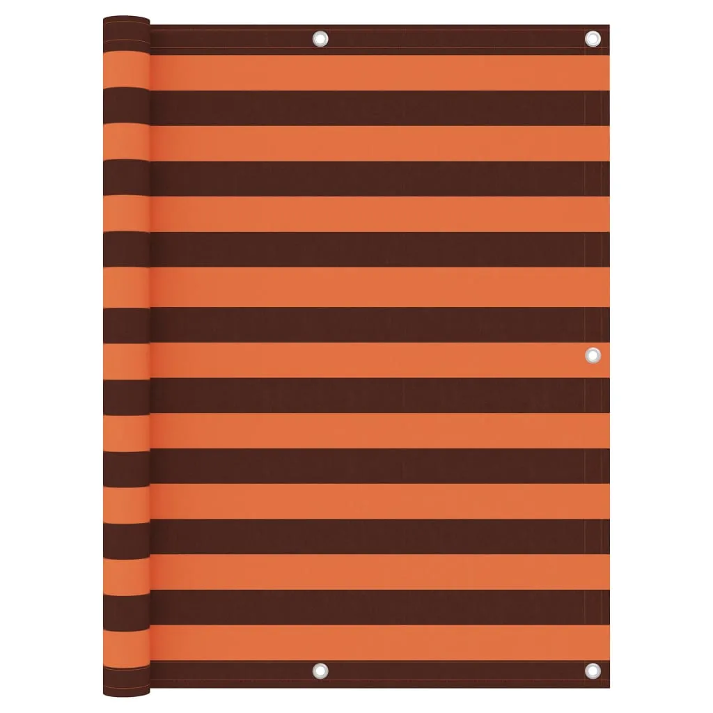 vidaXL Balcony Screen Orange and Brown 120x300 cm Oxford Fabric