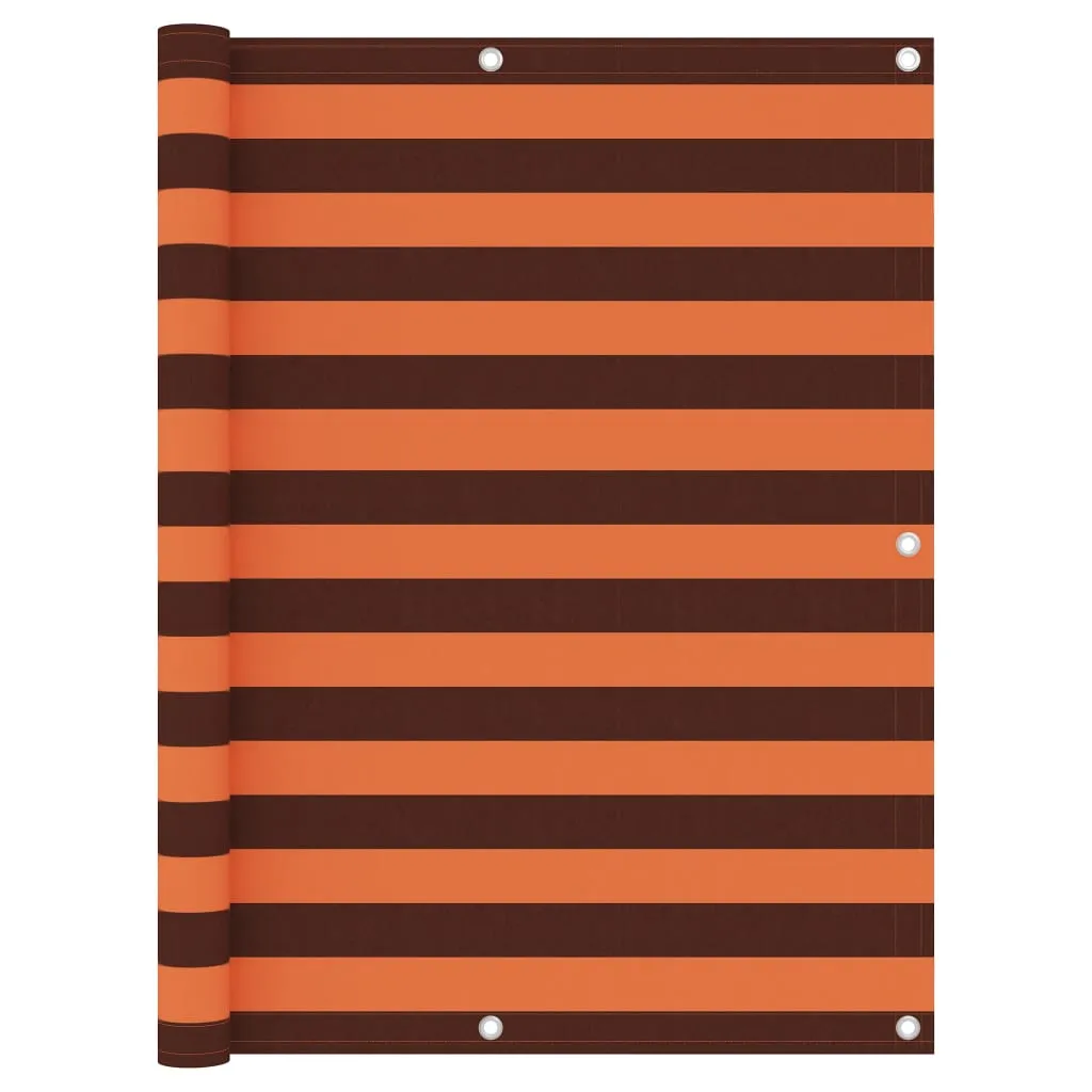 vidaXL Balcony Screen Orange and Brown 120x500 cm Oxford Fabric