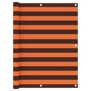 vidaXL Balcony Screen Orange and Brown 120x500 cm Oxford Fabric