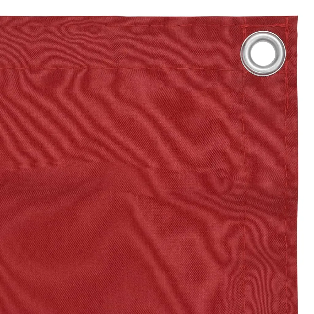vidaXL Balcony Screen Red 120x500 cm Oxford Fabric