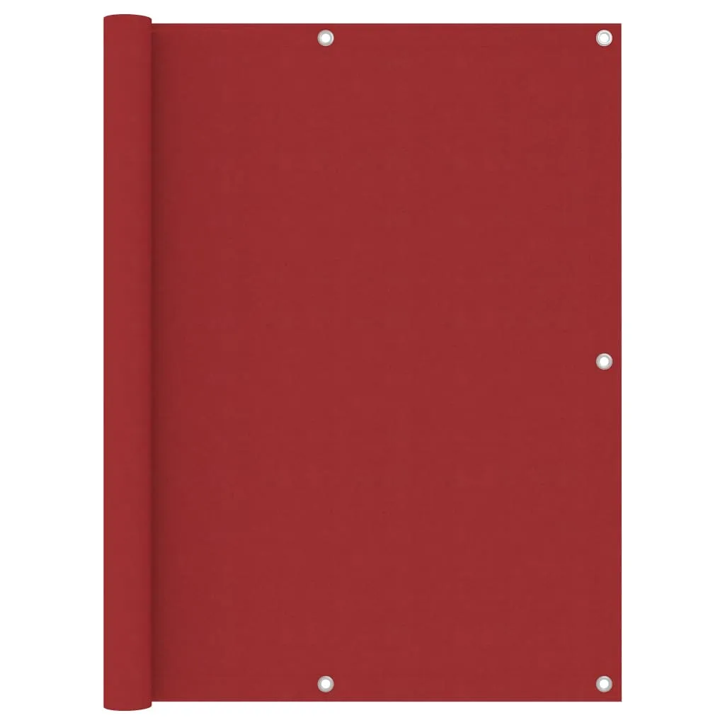 vidaXL Balcony Screen Red 120x500 cm Oxford Fabric
