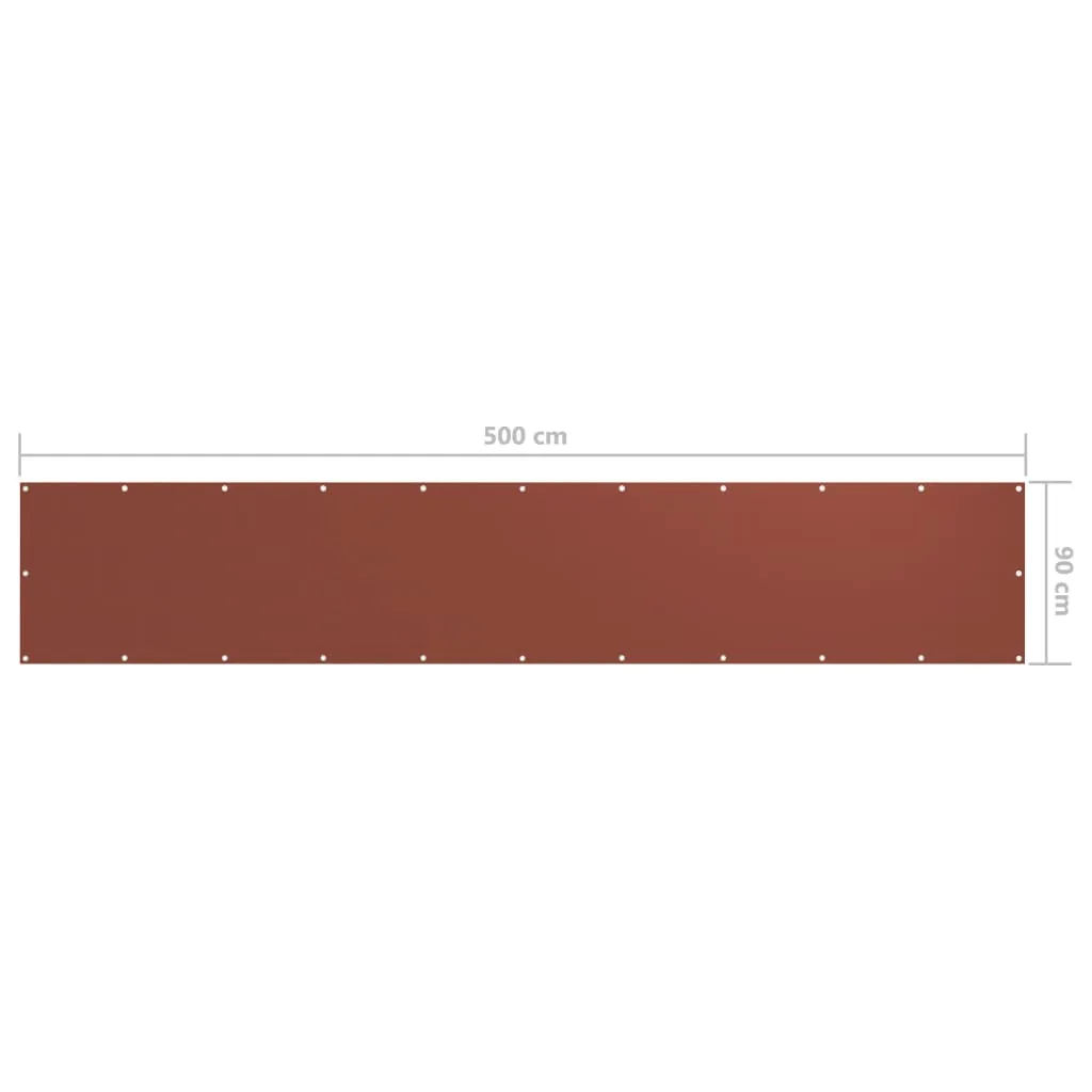 vidaXL Balcony Screen Terracotta 90x500 cm Oxford Fabric