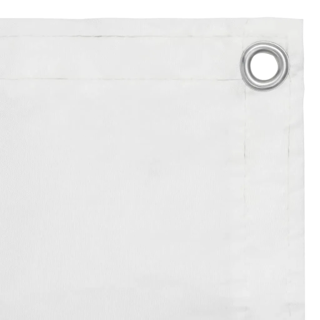 vidaXL Balcony Screen White 75x300 cm Oxford Fabric