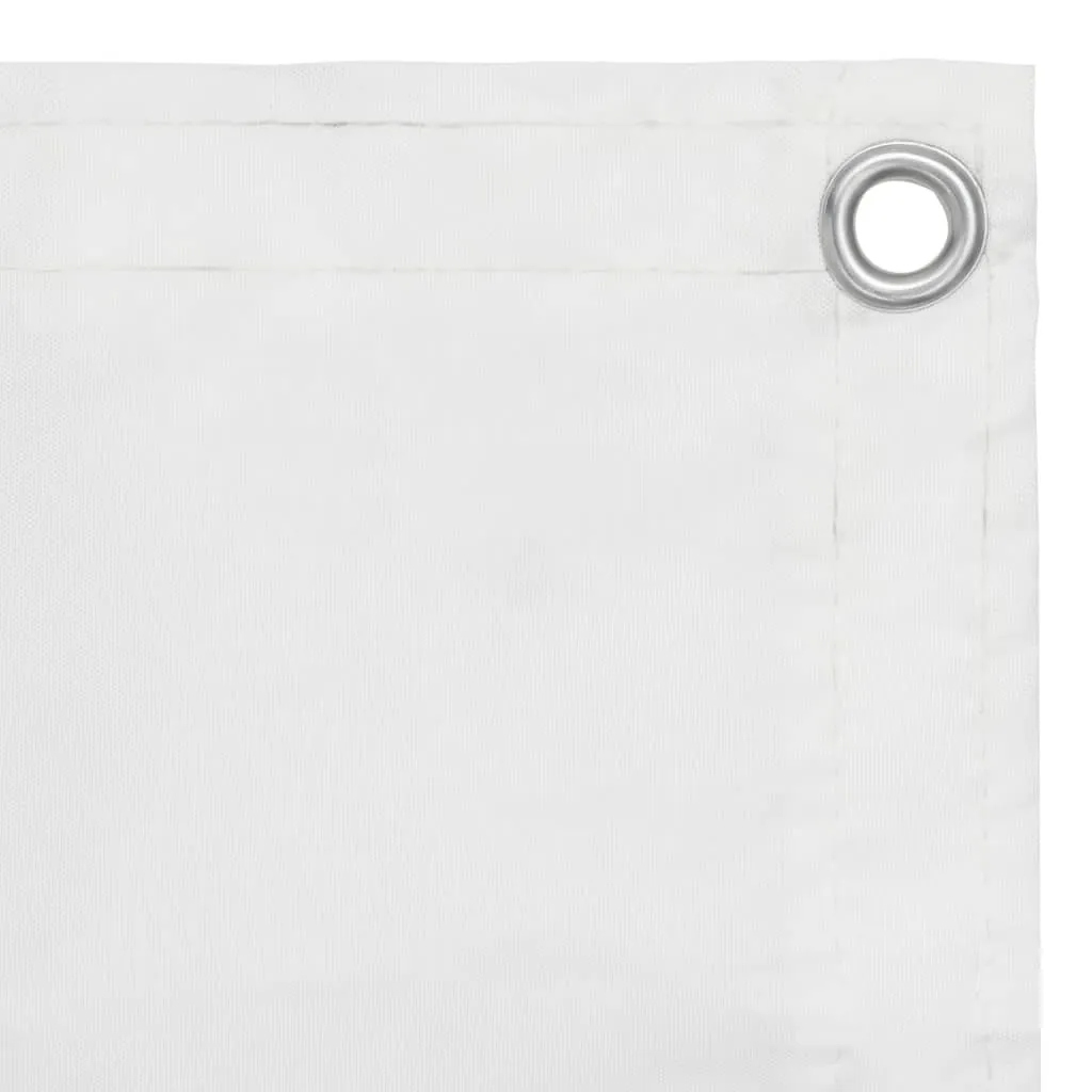 vidaXL Balcony Screen White 75x500 cm Oxford Fabric