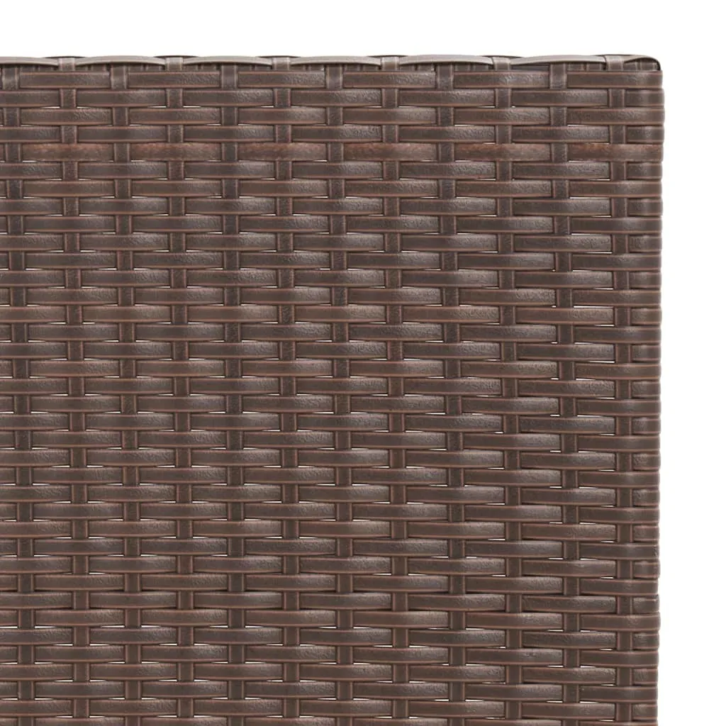 vidaXL Folding Bistro Table Brown 55x54x71 cm Poly Rattan