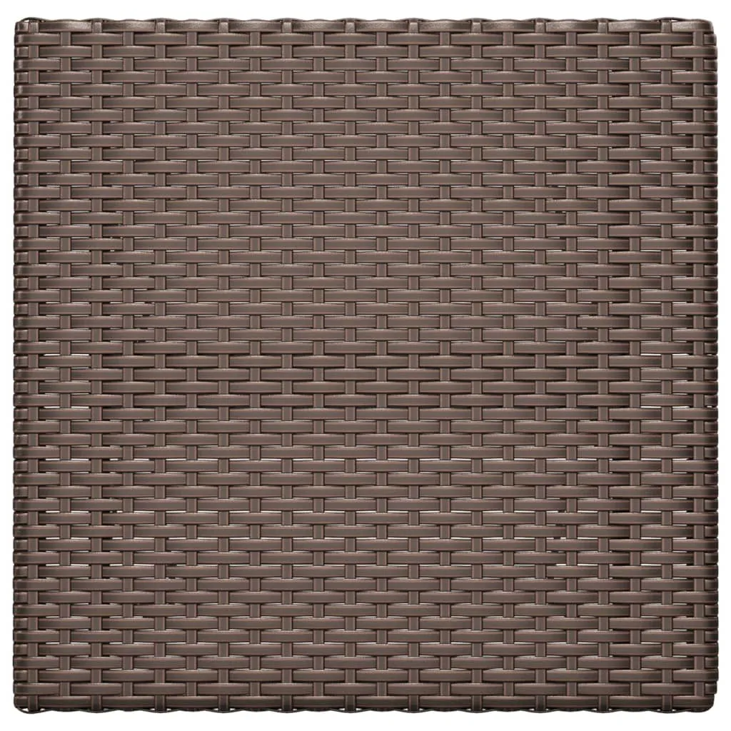 vidaXL Folding Bistro Table Brown 55x54x71 cm Poly Rattan