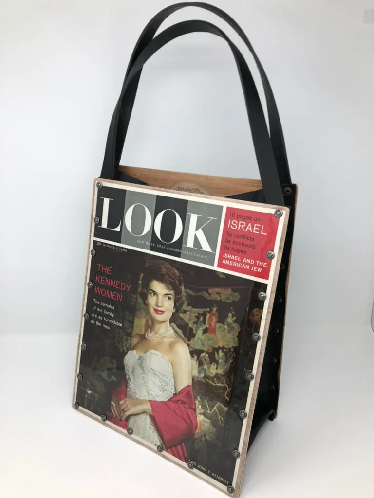 Vintage Graphics Tote Bag - Iconic Women Jackie Kennedy Look October 1960