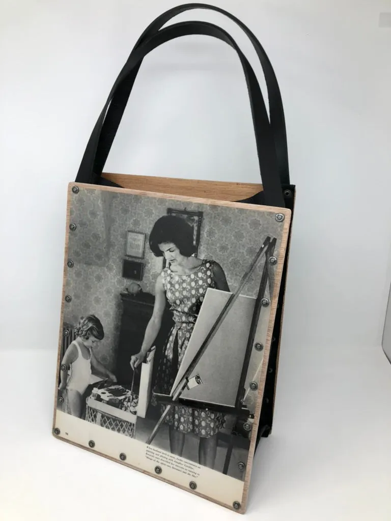 Vintage Graphics Tote Bag - Iconic Women Jackie Kennedy Look October 1960